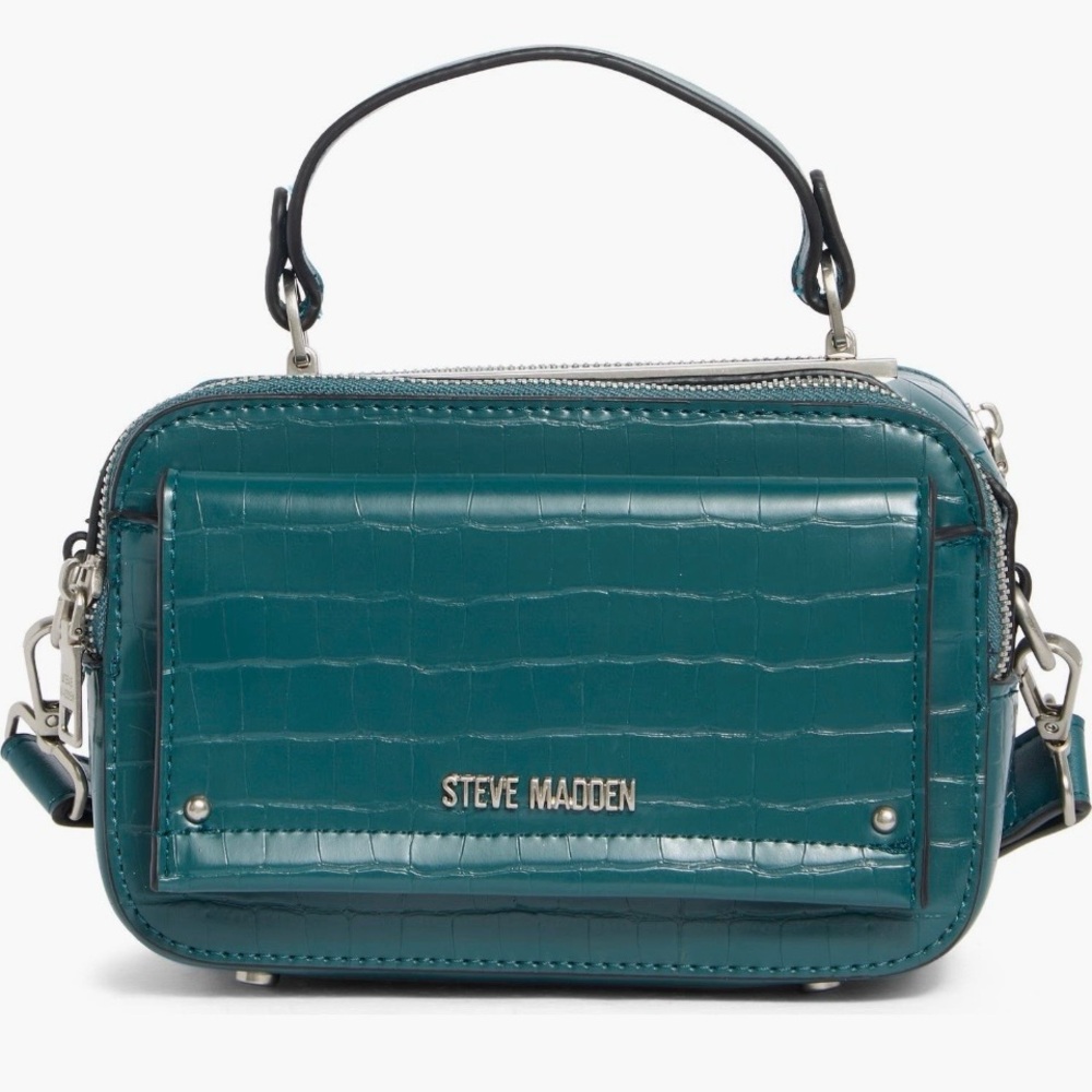 Steve Madden Teal Croco Crossbody Bag